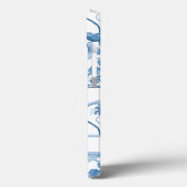 Coques Case-Mate iPhone Chinoiserie Floral Bird Dusty Blue n White Script (Verso / Gauche)