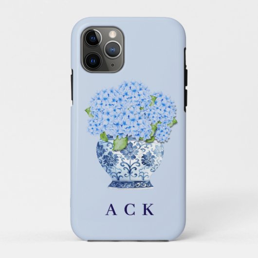Coques Case-Mate iPhone Chinoiserie Hydrangeas Bleus de Nantucket (Dos)