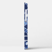 Coques Case-Mate iPhone Chinoiserie Navy Blue Floral Greenerfly (Verso / Gauche)