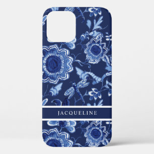 Case-Mate iPhone Case Chinoiserie Navy Blue Floral Greenerfly