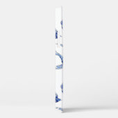Coques Case-Mate iPhone Chinoiserie Oiseaux d'hirondelles bleus et blancs (Verso / Droite)