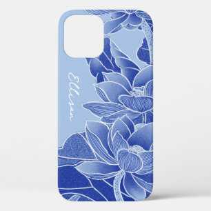 Case-Mate iPhone Case Chinoiserie personnalisée Chic Blue Lotus Mandala