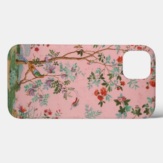Coques Case-Mate iPhone Chinoiserie rose (Verso (horizontal))