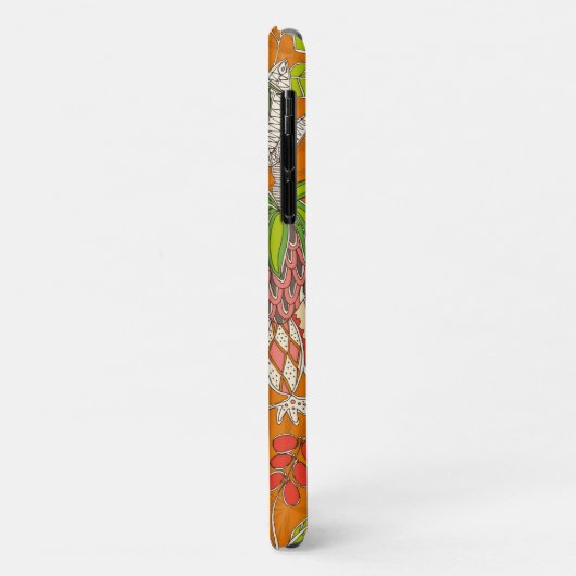 Coques Case-Mate iPhone chintz pop orange (Dos/Gauche)