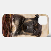 Coques Case-Mate iPhone Chiot Allemand En Panier (Verso (horizontal))