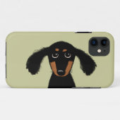 Coques Case-Mate iPhone Chiot aux cheveux longs mignon de teckel (Dos (Horizontal))