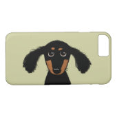 Coques Case-Mate iPhone Chiot aux cheveux longs mignon de teckel (Dos (Horizontal))
