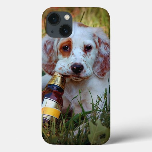 Coques Case-Mate iPhone Chiot Avec Bouteille De Bière (Verso)