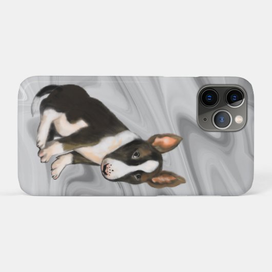 Coques Case-Mate iPhone chiot bull terrier (Dos (Horizontal))