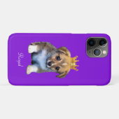 Coques Case-Mate iPhone Chiot Corgi Mignon & Couronne Royale sur Violet (Dos (Horizontal))