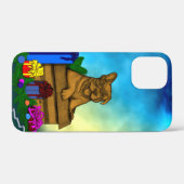 Coques Case-Mate iPhone Chiot dans une boîte, Joyeux Noël (Verso (horizontal))