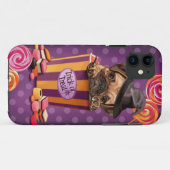 Coques Case-Mate iPhone Chiot de Carlin d'Halloween (Dos (Horizontal))
