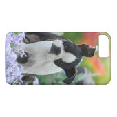 Coques Case-Mate iPhone Chiot de chien de Boston Terrier (Dos (Horizontal))