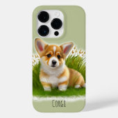 Coques Case-Mate iPhone Chiot de Corgi sur l'herbe | animal mignon (Verso)