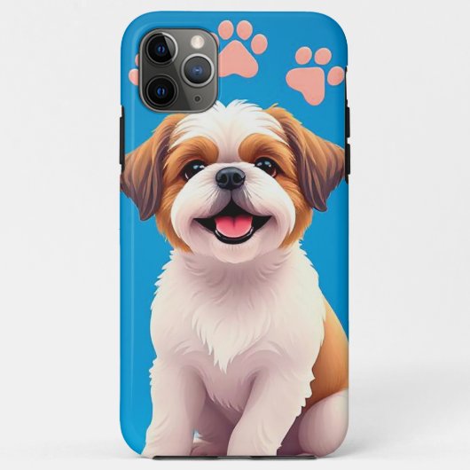 Coques Case-Mate iPhone 🐶✨ Chiot de dessin animé adorable Énergie ludique (Dos)