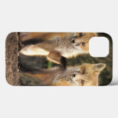 Coques Case-Mate iPhone Chiot de Fox rouge devant le vulpes de Vulpes de (Verso (horizontal))