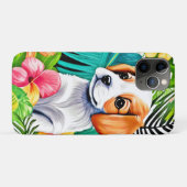 Coques Case-Mate iPhone Chiot de l'île : Ami floral (Dos (Horizontal))