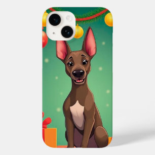 Coque Pour iPhone 14 🎄 Chiot de Noël Joie ✨ Joli chien de Noël