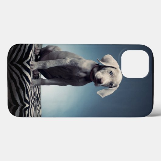 Coques Case-Mate iPhone Chiot de Weimaraner (Verso (horizontal))