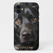Coques Case-Mate iPhone Chiot du Labrador noir (Dos)