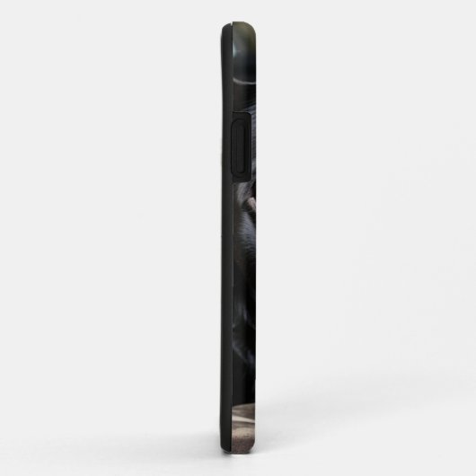 Coques Case-Mate iPhone Chiot du Labrador noir (Dos/Droite)