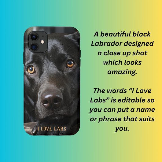 Coques Case-Mate iPhone Chiot du Labrador noir