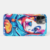 Coques Case-Mate iPhone Chiot en design de manteau bleu (Dos (Horizontal))