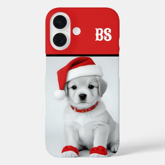 Coques Case-Mate iPhone chiot festif en tenue de noël (Verso)