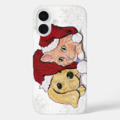 Coques Case-Mate iPhone Chiot Labrador de Noël mignon et chat tigré orange (Verso)