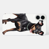COQUES Case-Mate iPhone CHIOT MANCHESTER TERRIER NOIR ET FEU (Verso (horizontal))