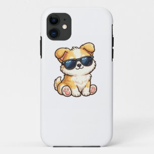 Case-Mate iPhone Case Chiot Mignon avec Lunettes de Soleil Design Kawaii