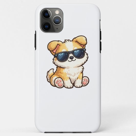 Coques Case-Mate iPhone Chiot Mignon avec Lunettes de Soleil Design Kawaii (Dos)