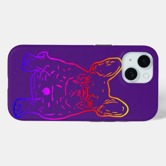 Coques Case-Mate iPhone Chiot mignon Bouledogue Français (Verso (horizontal))