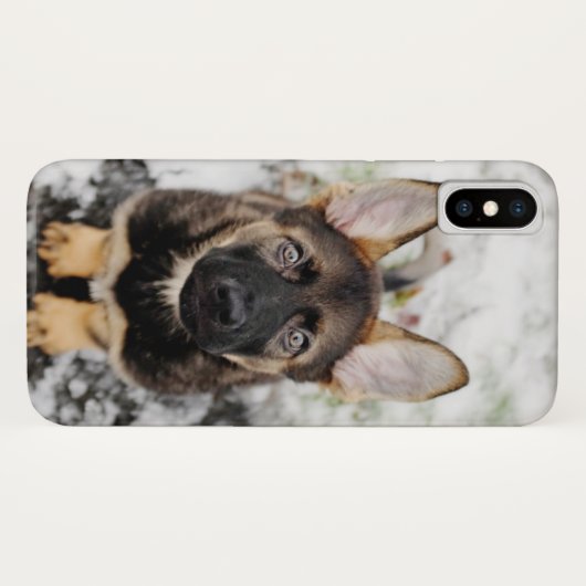 Coques Case-Mate iPhone Chiot mignon recherchant (Dos (Horizontal))