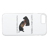 Coques Case-Mate iPhone Chiot noir de chien mignon de teckel et bronzage (Dos (Horizontal))