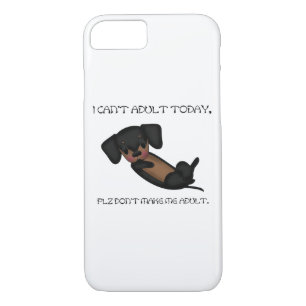 Etui iPhone Case-Mate Chiot noir de chien mignon de teckel et bronzage