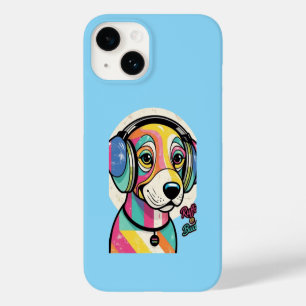 Coque Pour iPhone 14 Chiot super : Une Canine Colorée