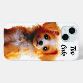 Coques Case-Mate iPhone Chiot trop mignon (Verso (horizontal))