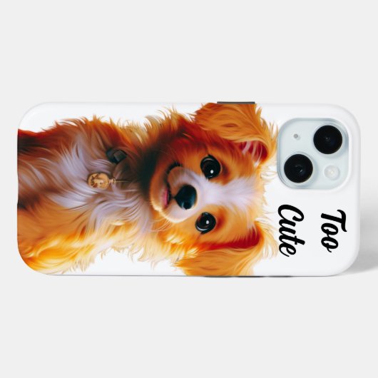 Coques Case-Mate iPhone Chiot trop mignon (Verso (horizontal))