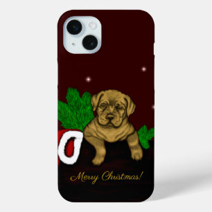 Coque iPhone 15 Mini Chiots de Noël