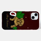 Coques Case-Mate iPhone Chiots de Noël (Verso (horizontal))