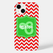 Coques Case-Mate iPhone Chloe Monogramme Personnalisé Chevron (Verso)