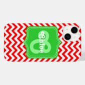 Coques Case-Mate iPhone Chloe Monogramme Personnalisé Chevron (Verso (horizontal))