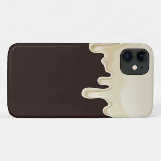 Coques Case-Mate iPhone Chocolat blanc sur Chocolat foncé Brown (Dos (Horizontal))