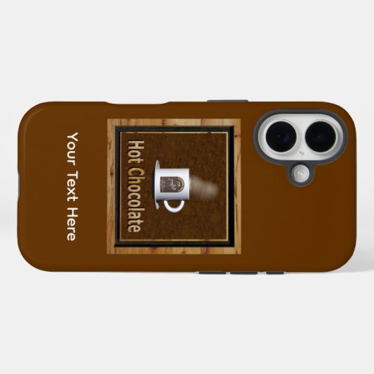 Coques Case-Mate iPhone Chocolat chaud (Verso (horizontal))