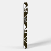 Coques Case-Mate iPhone Chocolat Fleur de Lis avec monogramme (Verso / Droite)