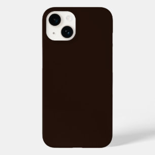 Coque Pour iPhone 14 Chocolat foncé, Brown solide, Brown foncé