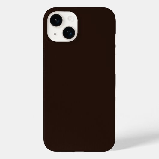 Coques Case-Mate iPhone Chocolat foncé, Brown solide, Brown foncé (Verso)