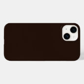 Coques Case-Mate iPhone Chocolat foncé, Brown solide, Brown foncé (Verso (horizontal))