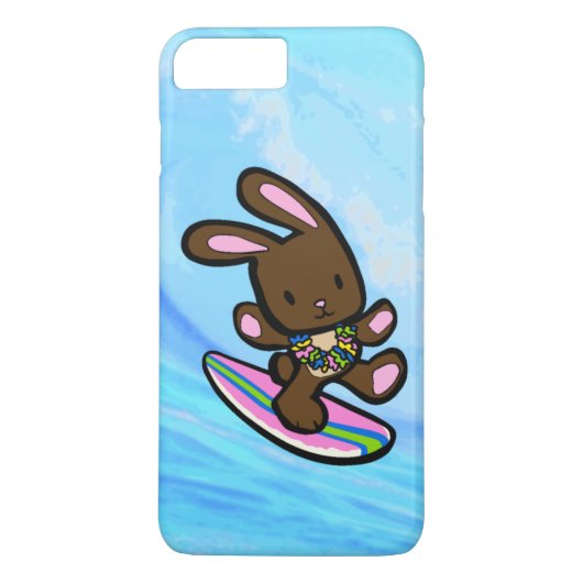 Coques Case-Mate iPhone Chocolat Hawaiian Surfing Bunny (Dos)
